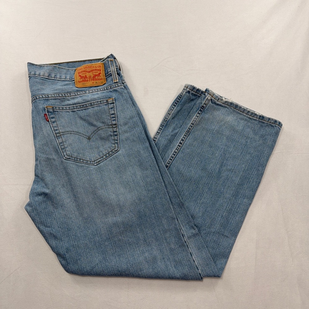 Levi's Jeans 569‎ Loose Straight Light Wash Denim Mens W36 L32